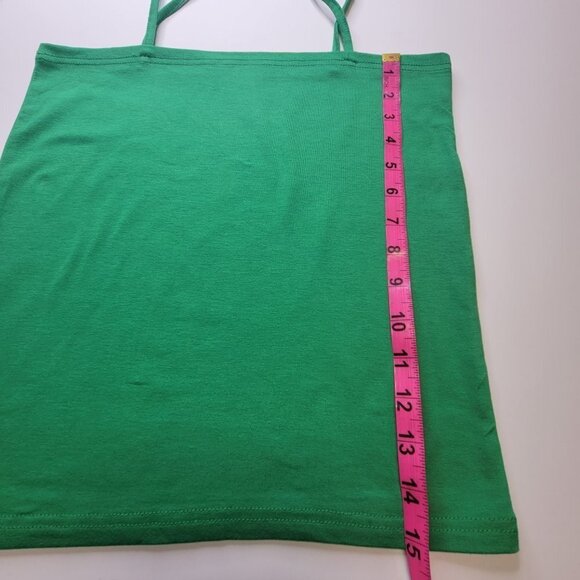 GREEN Spaghetti Strap Camisole Light Green Tank Top - New Without Tags- One Size - Picture 8 of 9